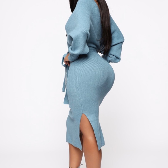 Fashion Nova MONA SWEATER MIDI DRESS - Picture 5 of 5